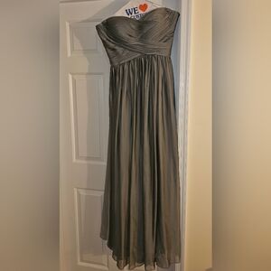 Elegant Strapless Gray Dress